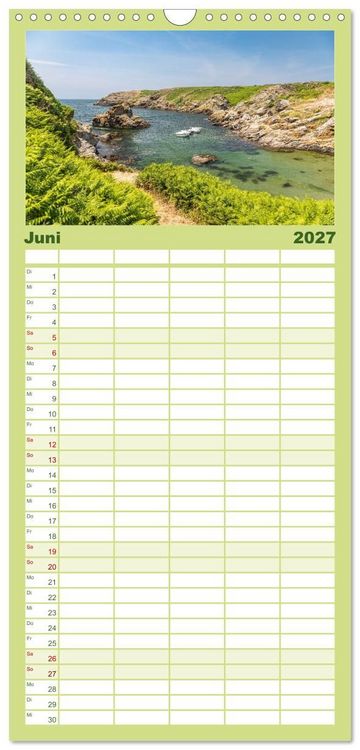 Produktbild: Familienplaner 2027 - Morbihan - Eine Entdeckungsreise in den S&uuml;den der Bretagne mit 5 Spalten (Wandkalender, 21 x 45 cm) CALVENDO