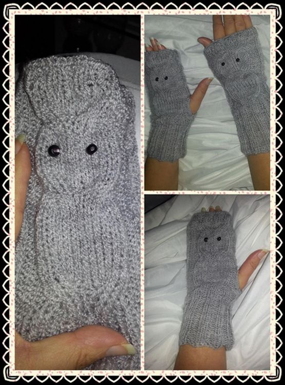 Produktbild: Strickanleitung Eulen Pulsw&auml;rmer
