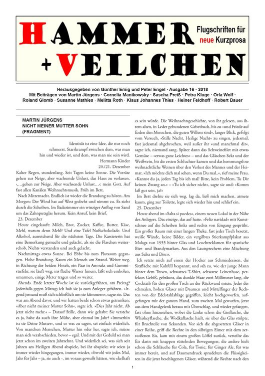 Produktbild: Hammer + Veilchen Nr. 16