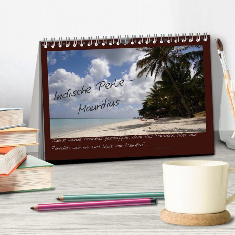 Produktbild: Indische Perle - Mauritius (Tischkalender 2026 DIN A5 quer), CALVENDO Monatskalender
