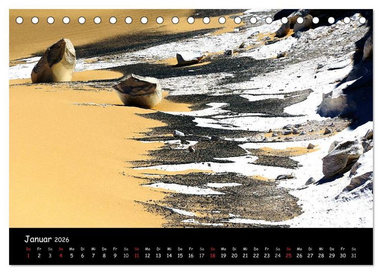 Produktbild: Weisse W&uuml;ste &Auml;gypten (Tischkalender 2026 DIN A5 quer), CALVENDO Monatskalender