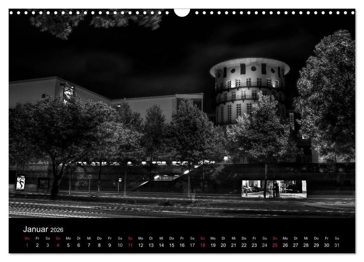 Produktbild: Stuttgart bei Nacht (Wandkalender 2026 DIN A3 quer), CALVENDO Monatskalender