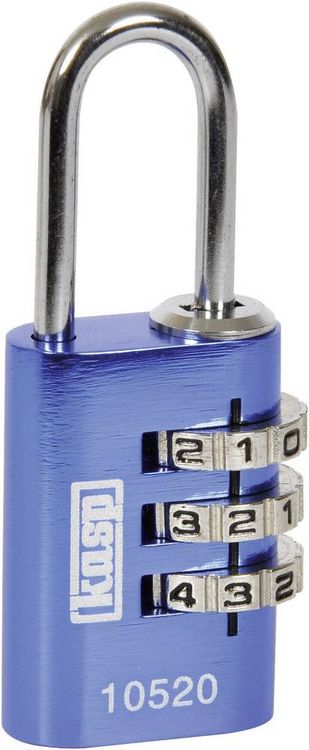 Produktbild: KASP K10520BLUD Vorh&auml;ngeschloss 20mm Blau Zahlenschloss