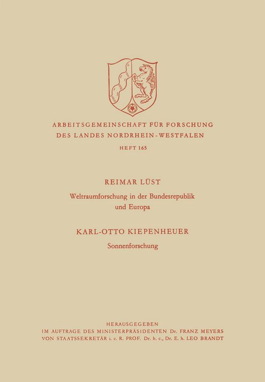 Produktbild: Weltraumforschung in der Bundesrepublik und Europa. Sonnenforschung
