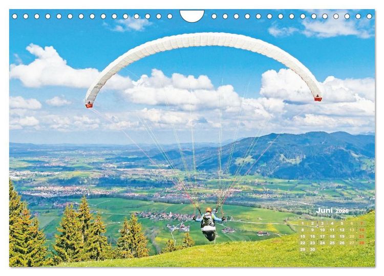 Produktbild: Paragliding: Der Traum vom Fliegen (Wandkalender 2026 DIN A4 quer), CALVENDO Monatskalender