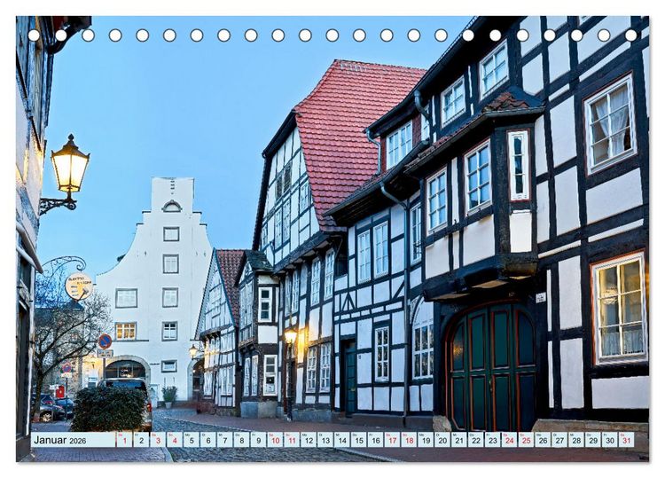 Produktbild: Hameln - Fachwerk und Weserrenaissance (Tischkalender 2026 DIN A5 quer), CALVENDO Monatskalender