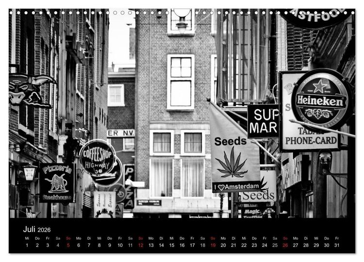 Produktbild: Amsterdam 2026 (Wandkalender 2026 DIN A3 quer), CALVENDO Monatskalender