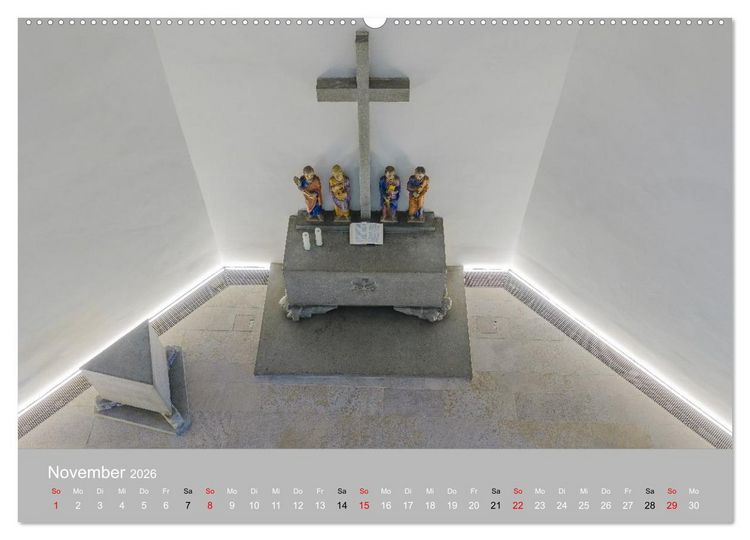 Produktbild: Backnang - Panoramablicke in die Stiftskirche (Wandkalender 2026 DIN A2 quer), CALVENDO Monatskalender