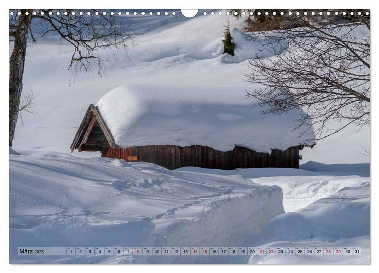 Produktbild: Schneeliebe (Wandkalender 2026 DIN A3 quer), CALVENDO Monatskalender