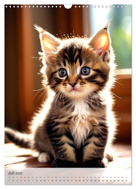 Produktbild: Katzenkinder (Wandkalender 2026 DIN A3 hoch), CALVENDO Monatskalender