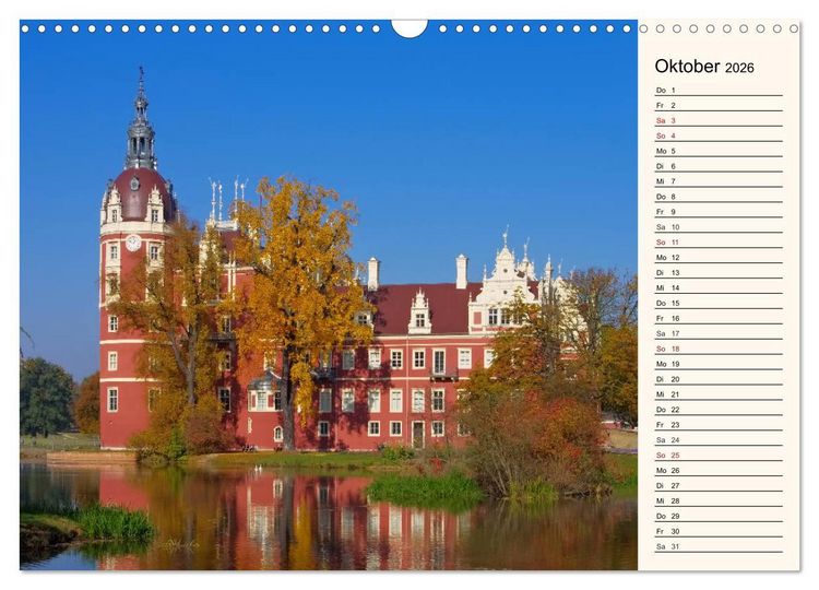 Produktbild: Schl&ouml;sser der Niederlausitz (Wandkalender 2026 DIN A3 quer), CALVENDO Monatskalender