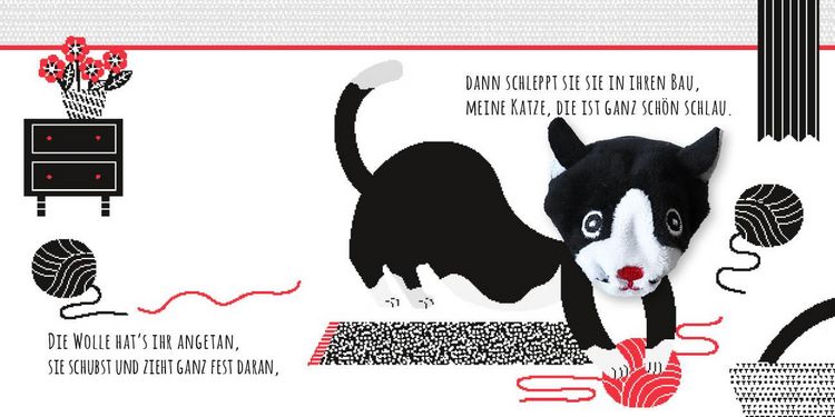 Produktbild: Kontrastbuch f&uuml;r Babys mit Fingerpuppe: Guck mal, kleine Katze