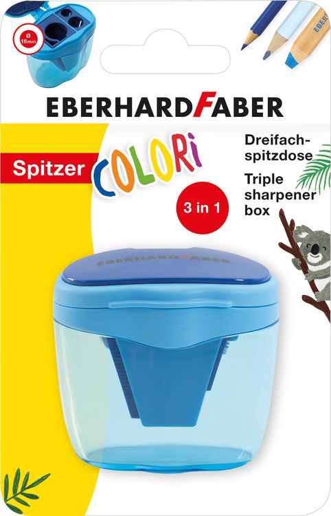 Produktbild: EBERHARD FABER Dreifachspitzdose COLORi blau Blister