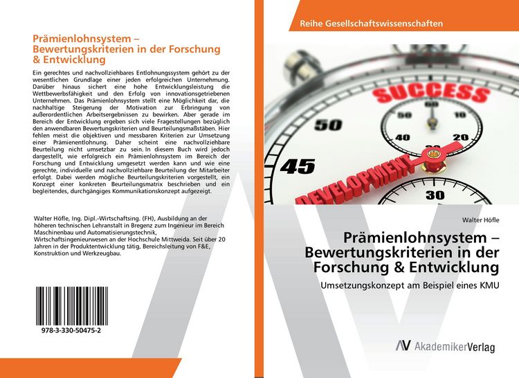 Produktbild: Pr&auml;mienlohnsystem - Bewertungskriterien in der Forschung & Entwicklung