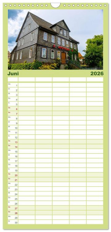 Produktbild: Familienplaner 2026 - Ein Blick auf Herbstein mit 5 Spalten (Wandkalender, 21 x 45 cm) CALVENDO