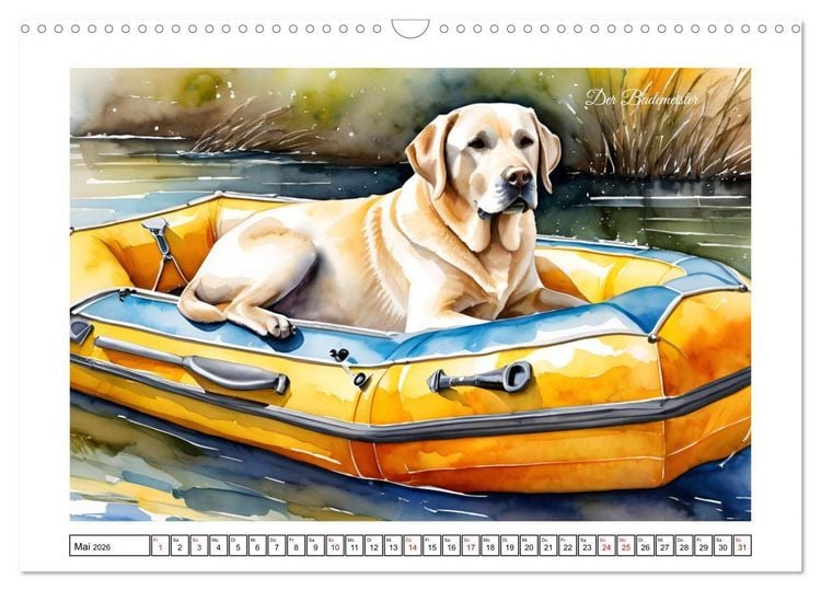 Produktbild: Hundetr&auml;ume (Wandkalender 2026 DIN A3 quer), CALVENDO Monatskalender
