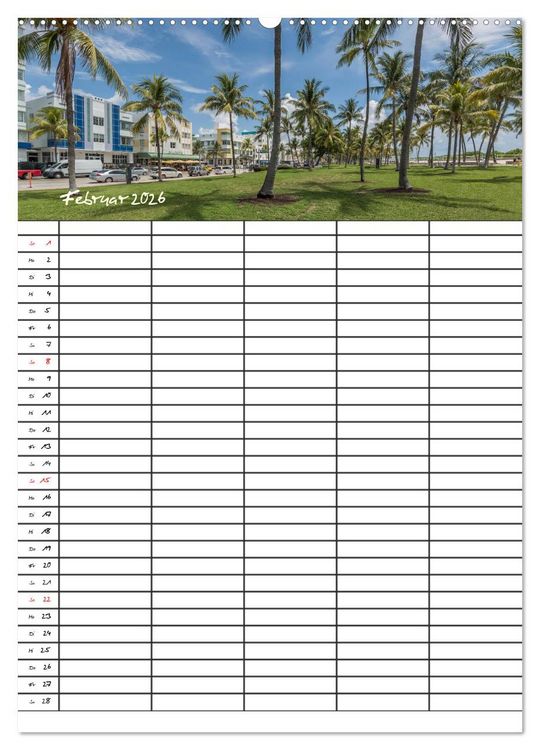 Produktbild: Idyllisches Florida / Familienplaner (Wandkalender 2026 DIN A2 hoch), CALVENDO Monatskalender