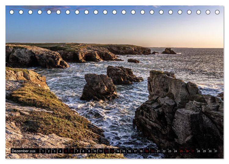 Produktbild: C&ocirc;te Sauvage - Die wilde K&uuml;ste der Bretagne (Tischkalender 2026 DIN A5 quer), CALVENDO Monatskalender