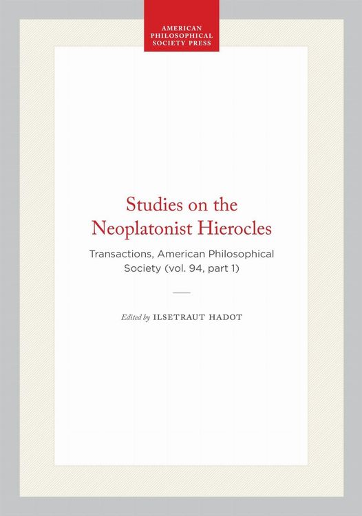 Produktbild: Studies on the Neoplatonist Hierocles