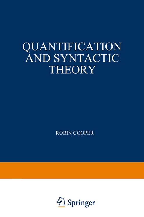 Produktbild: Quantification and Syntactic Theory