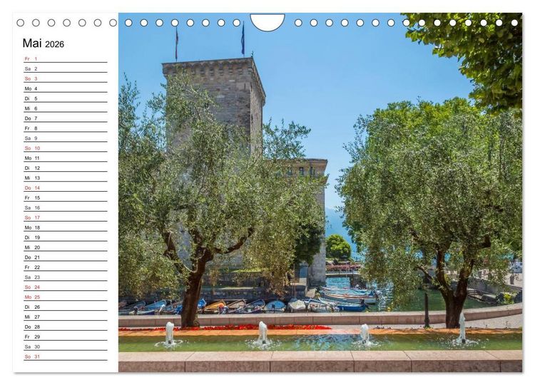 Produktbild: WUNDERBARER GARDASEE Riva del Garda und Torbole (Wandkalender 2026 DIN A4 quer), CALVENDO Monatskalender