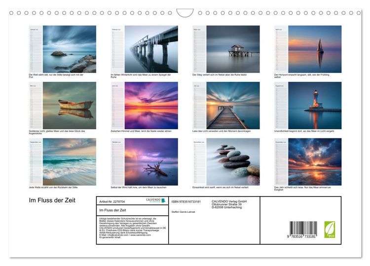 Produktbild: Im Fluss der Zeit (Wandkalender 2026 DIN A3 quer), CALVENDO Monatskalender