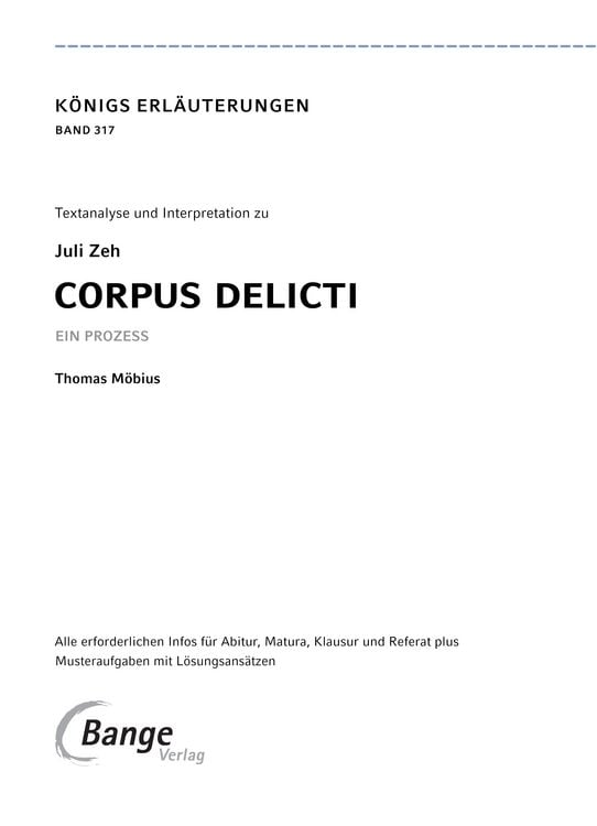 Produktbild: Corpus Delicti von Juli Zeh