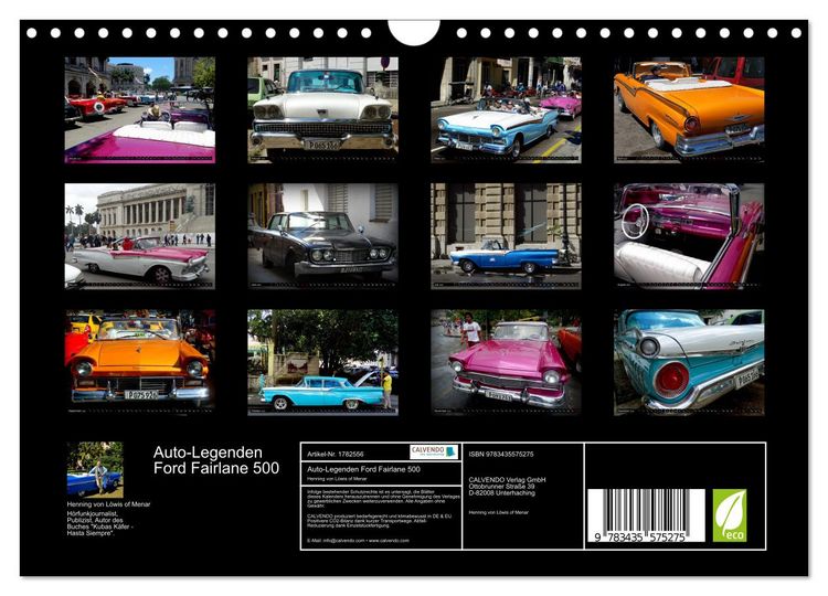 Produktbild: Auto-Legenden Ford Fairlane 500 (Wandkalender 2025 DIN A4 quer), CALVENDO Monatskalender