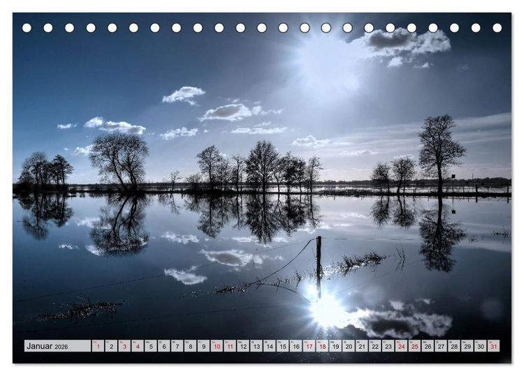 Produktbild: Hochwasser als Teil der Umwelt (Tischkalender 2026 DIN A5 quer), CALVENDO Monatskalender