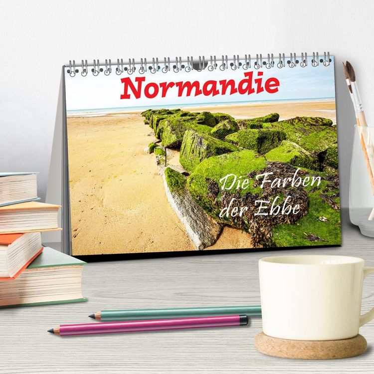 Produktbild: Normandie Die Farben der Ebbe (Tischkalender 2026 DIN A5 quer), CALVENDO Monatskalender