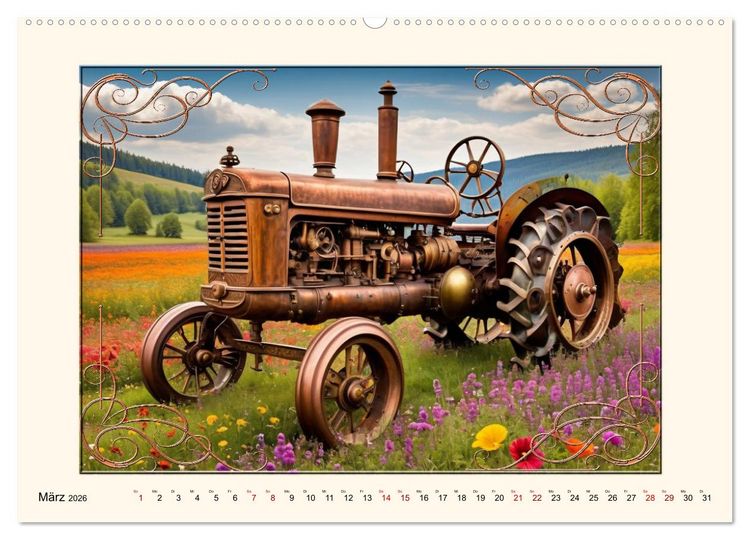 Produktbild: Steampunk Traktoren (Wandkalender 2026 DIN A2 quer), CALVENDO Monatskalender