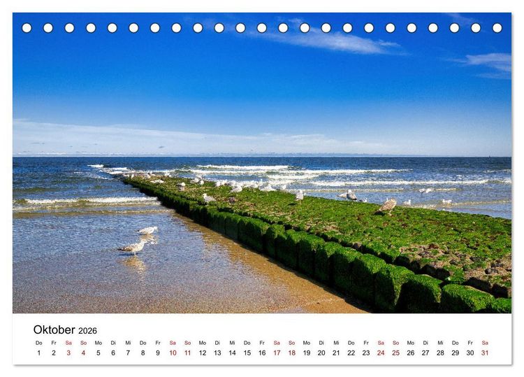 Produktbild: Norderney Paradies in der Nordsee (Tischkalender 2026 DIN A5 quer), CALVENDO Monatskalender