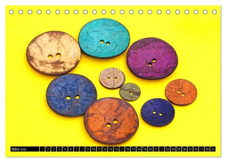 Produktbild: Knopfkalender (Tischkalender 2026 DIN A5 quer), CALVENDO Monatskalender