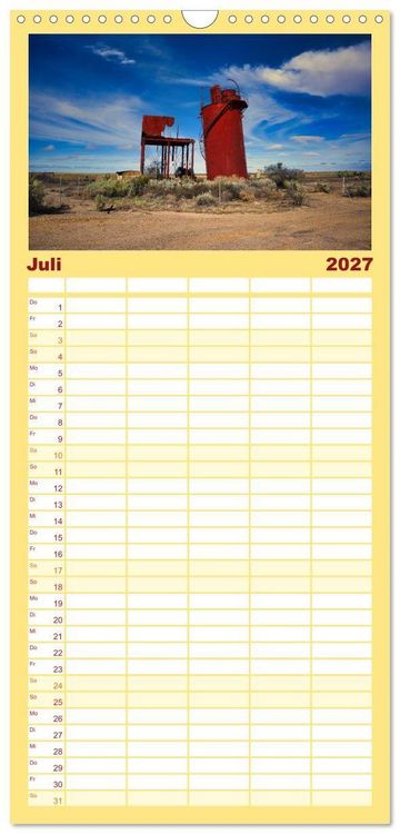 Produktbild: Familienplaner 2027 - Roadtrip durchs Outback &ndash; Australiens wilde Seele mit 5 Spalten (Wandkalender, 21 x 45 cm) CALVENDO