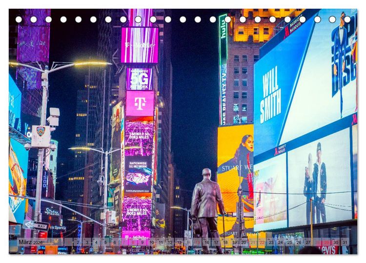 Produktbild: New York - Stadt der Wolkenkratzer (Tischkalender 2026 DIN A5 quer), CALVENDO Monatskalender