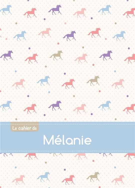 Produktbild: Cahier melanie blanc,96p,a5 chevaux