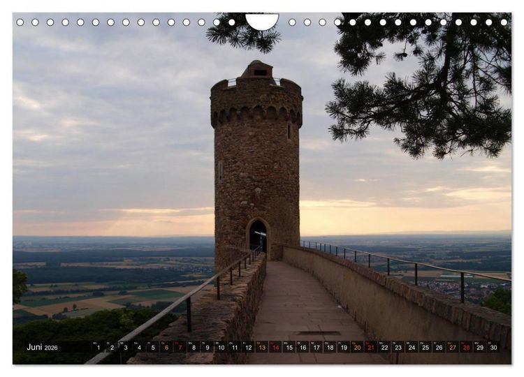 Produktbild: Burgen & Schl&ouml;sser im Odenwald (Wandkalender 2026 DIN A4 quer), CALVENDO Monatskalender