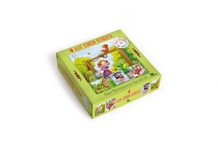 Produktbild: 4 auf einen Streich - Meine M&auml;rchenpuzzle-Box mit CD