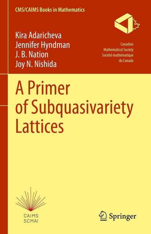 Produktbild: A Primer of Subquasivariety Lattices