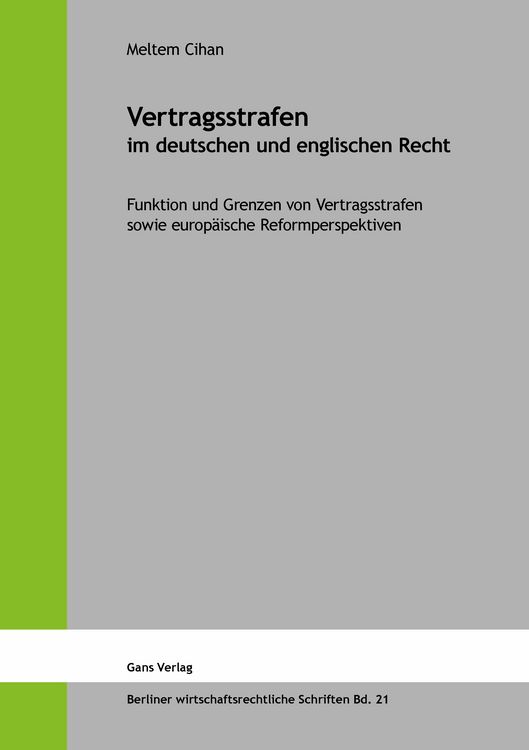 Produktbild: Vertragsstrafen im deutschen und englischen Recht