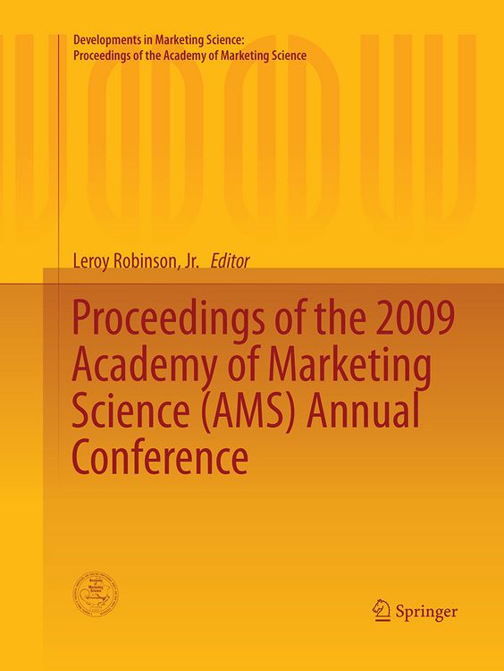 Produktbild: Proceedings of the 2009 Academy of Marketing Science (AMS) Annual Conference