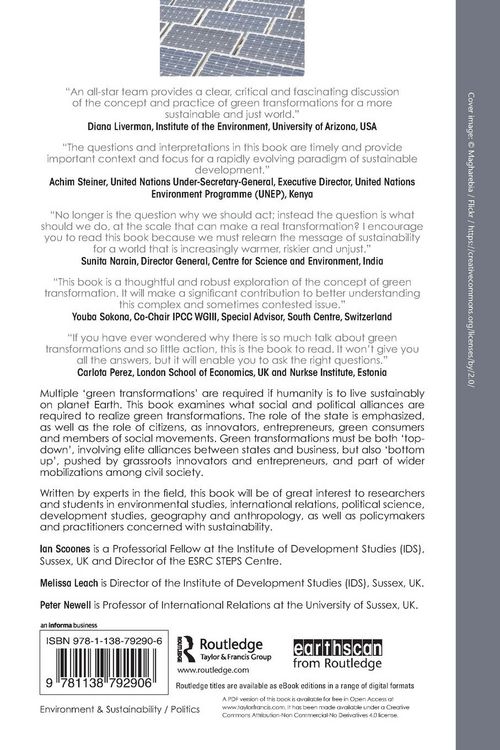 Produktbild: The Politics of Green Transformations