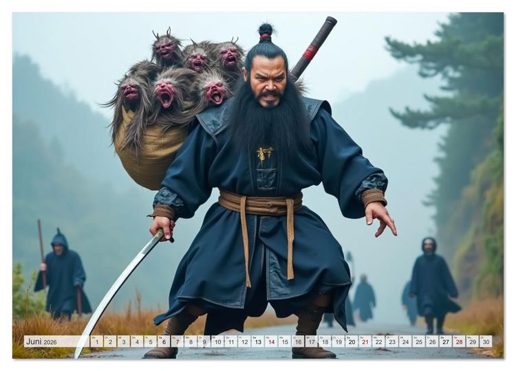Produktbild: Chinesische Mythologie - G&ouml;tter, Helden und Monster (Wandkalender 2026 DIN A3 quer), CALVENDO Monatskalender