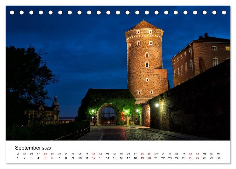 Produktbild: Krakau - die sch&ouml;nste Stadt Polens (Tischkalender 2026 DIN A5 quer), CALVENDO Monatskalender