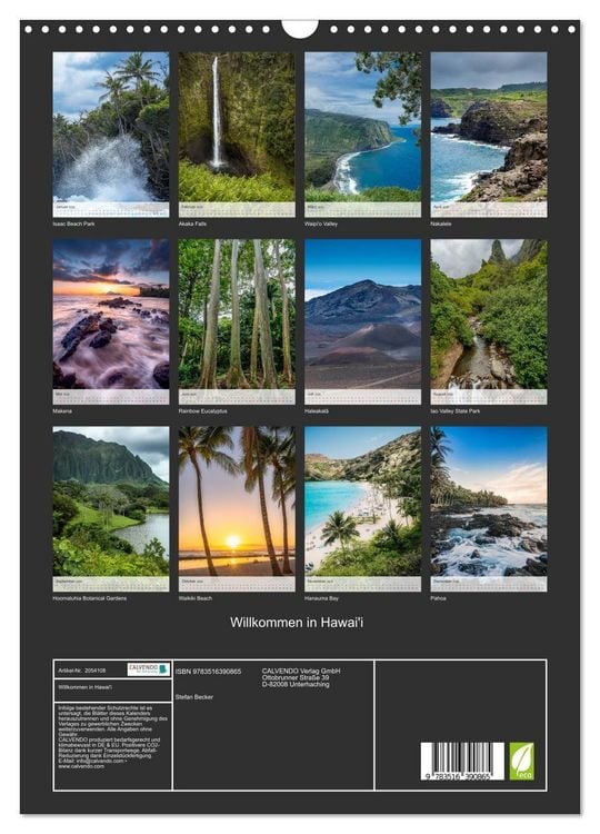 Produktbild: Willkommen in Hawai'i (Wandkalender 2026 DIN A3 hoch), CALVENDO Monatskalender