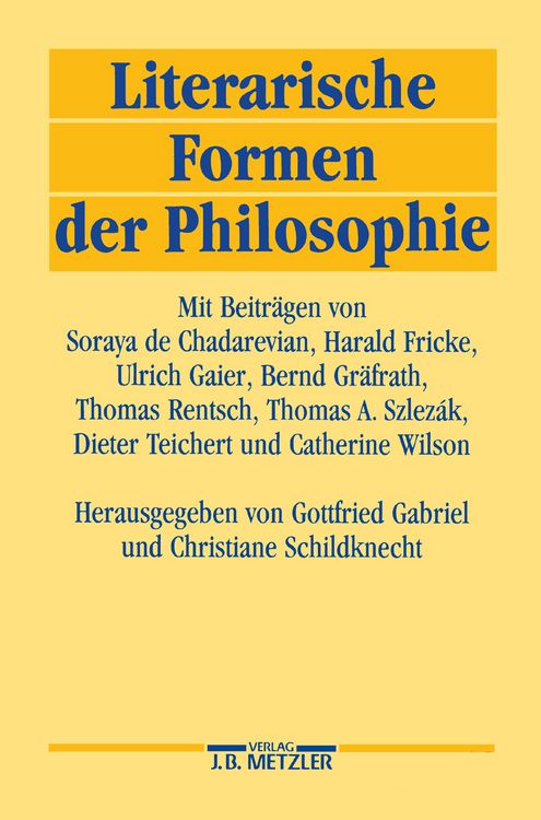Produktbild: Literarische Formen der Philosophie
