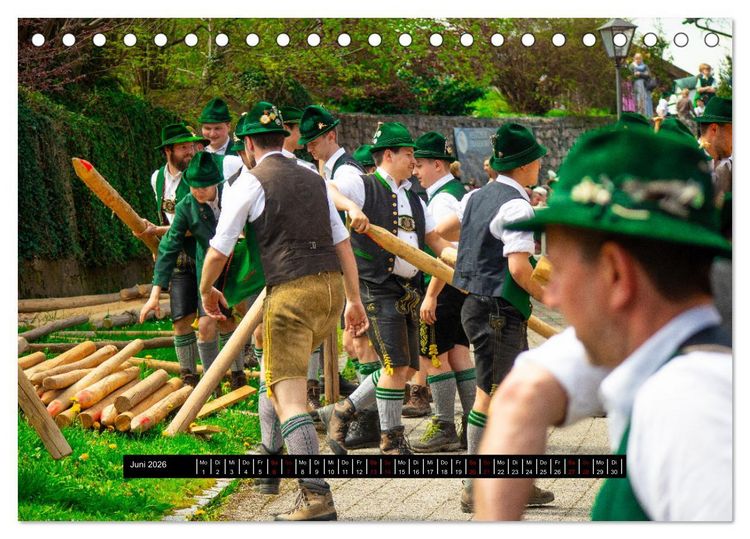 Produktbild: Maibaum aufstellen (Tischkalender 2026 DIN A5 quer), CALVENDO Monatskalender
