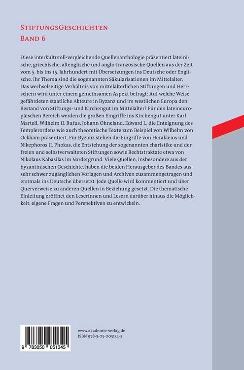 Produktbild: Stiftung und Staat im Mittelalter