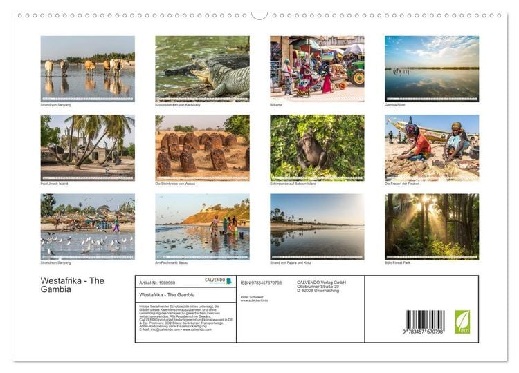 Produktbild: Westafrika - The Gambia (hochwertiger Premium Wandkalender 2026 DIN A2 quer), Kunstdruck in Hochglanz