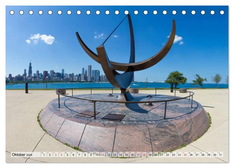 Produktbild: CHICAGO Stadtzentrum (Tischkalender 2026 DIN A5 quer), CALVENDO Monatskalender